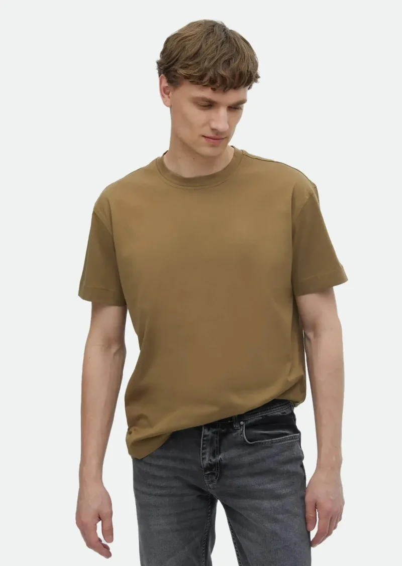 رامسي تيشيرت قطني 100% سادة بياقة دائرية